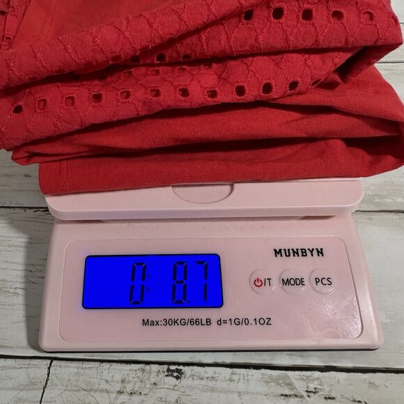 Lane Bryant Woman's Red Overlay Lined Tunic Top Size 18/20 V Neck Pullover NWT - Picture 9 of 9